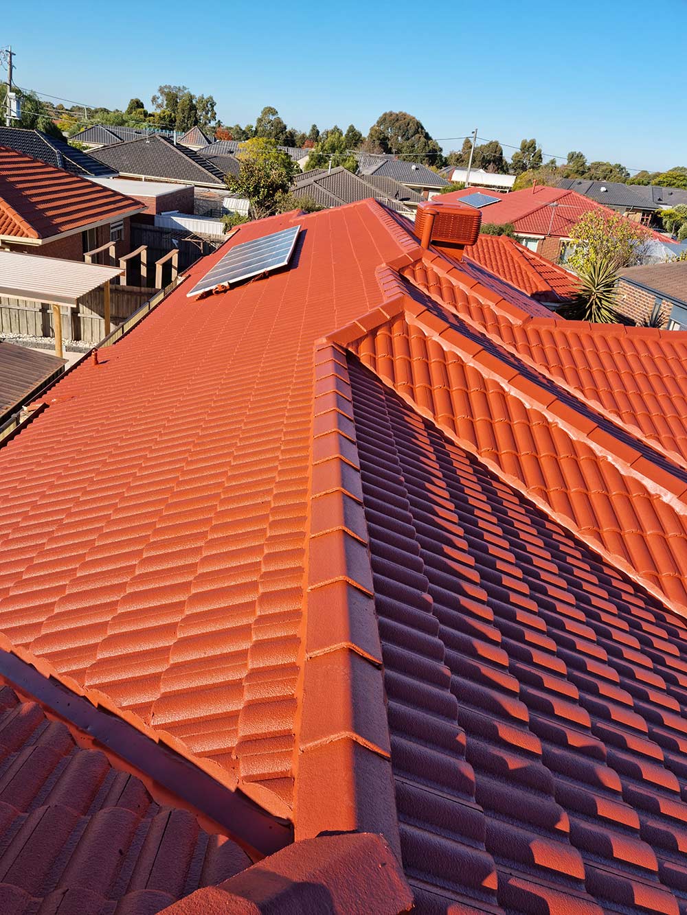 Roofing work shown on the Hoppers Roofing website