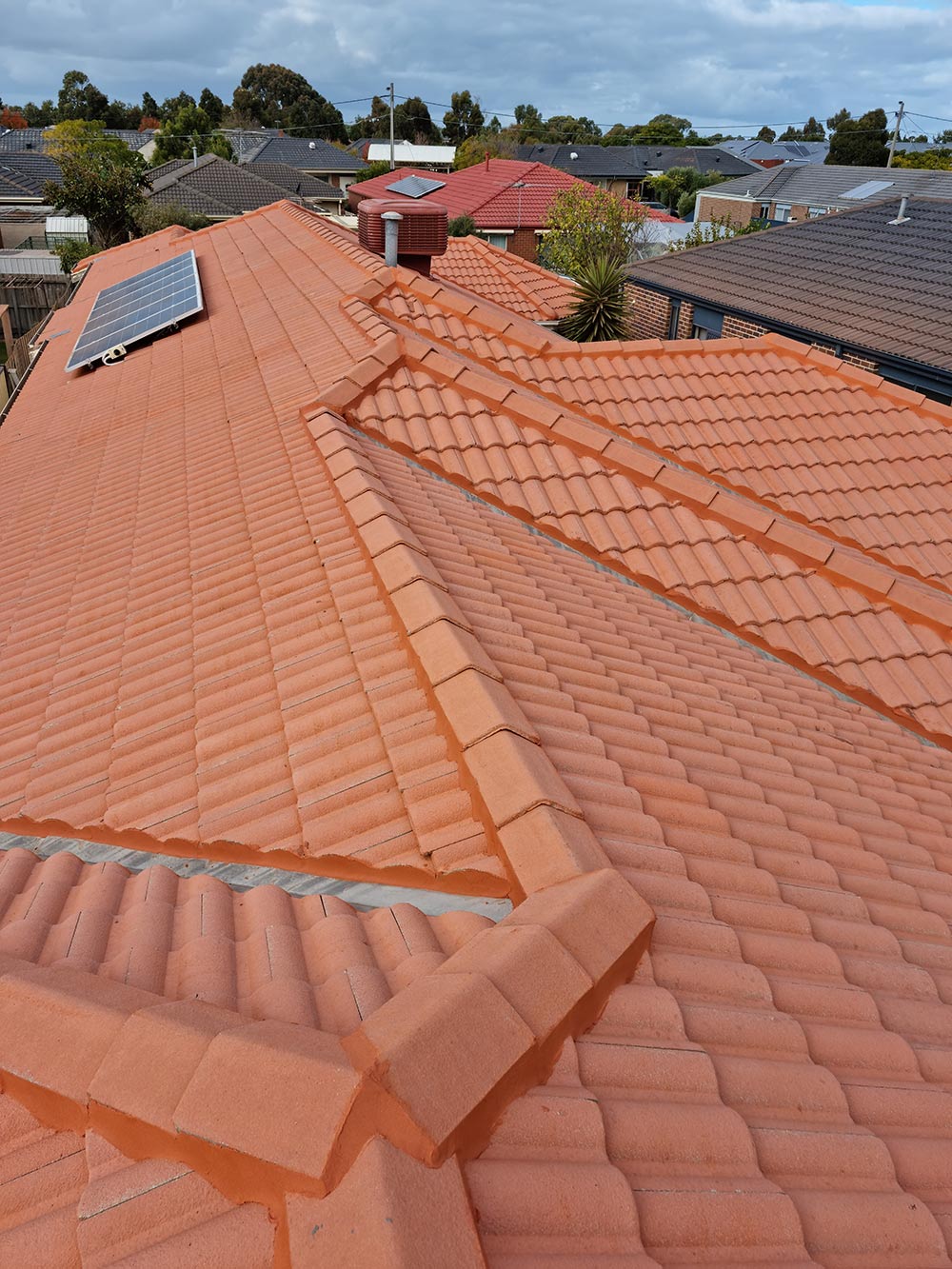 Roof before restoration shown on the Hoppers Roofing website